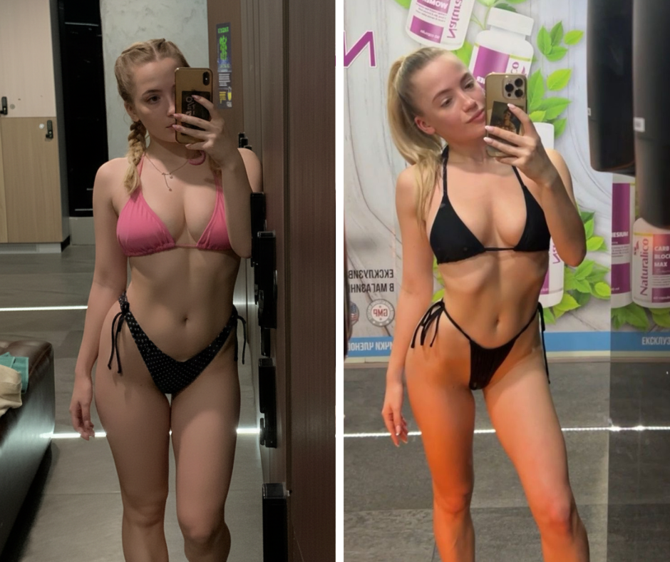 Елена — преди и след отслабването